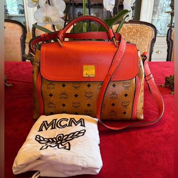 MCM Handbags - 💯 Guaranteed Authentic MCM Top Handle / Crossbody Bag